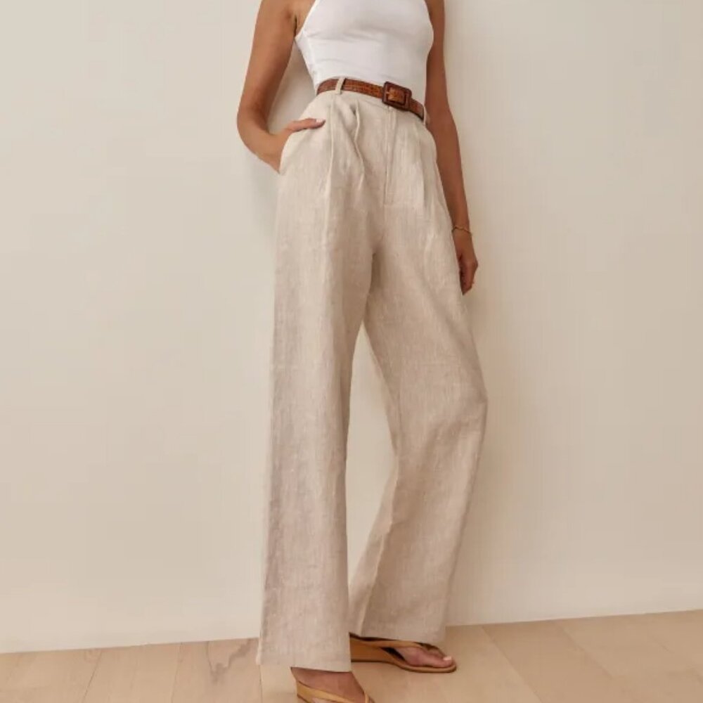 Reformation Vesta Pant Oatmeal - Size 6